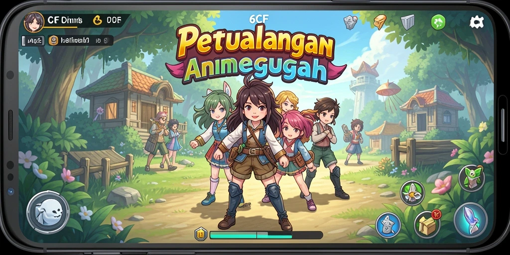 Tampilan permainan <strong>6CF</strong> yang memukau dan karakter anime yang berwarna-warni.