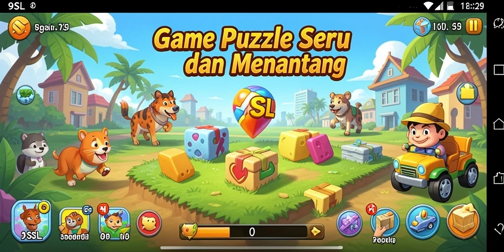 Tampilan permainan Puzzle yang menantang dan menarik di 9SL.