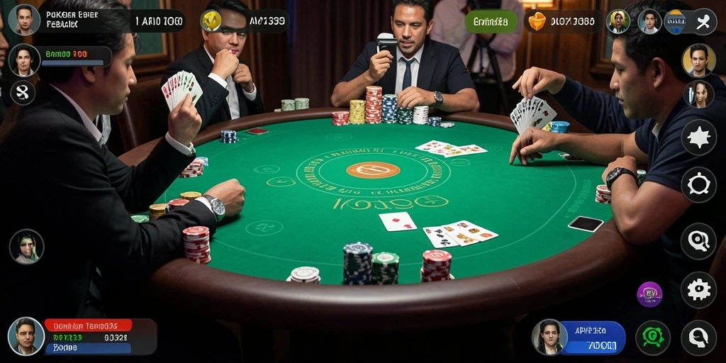 Screenshot gameplay API33 menampilkan aksi seru permainan Poker.
