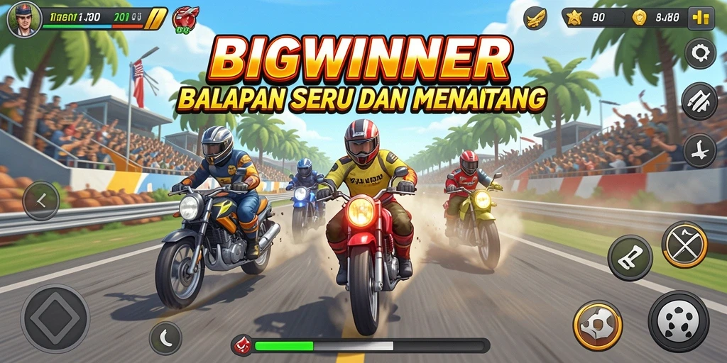 Tampilan gameplay BIGWINNER yang memukau dan menegangkan.