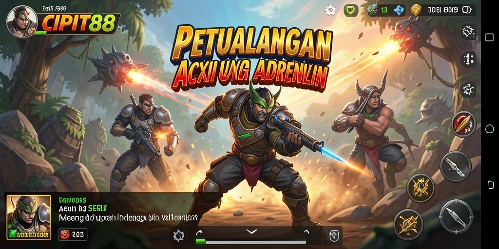 Tampilan gameplay seru CIPIT88 dengan aksi mendebarkan.