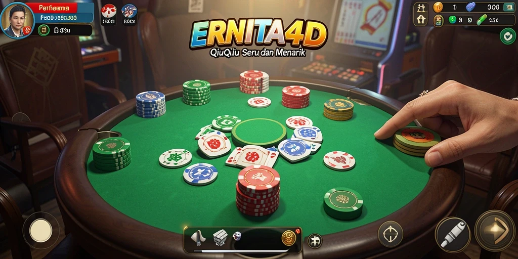 Menampilkan gameplay seru dari ERNITA4D dengan kartu QiuQiu.