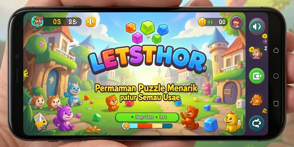 Gameplay LETSTHOR dengan tantangan puzzle yang menarik.