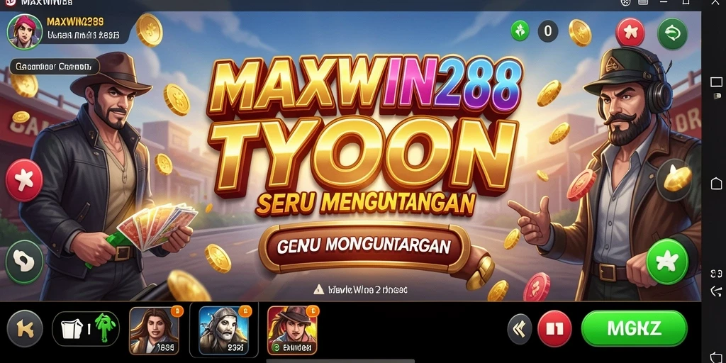 Screenshot gameplay MAXWIN288 dengan grafis Tycoon yang menarik.