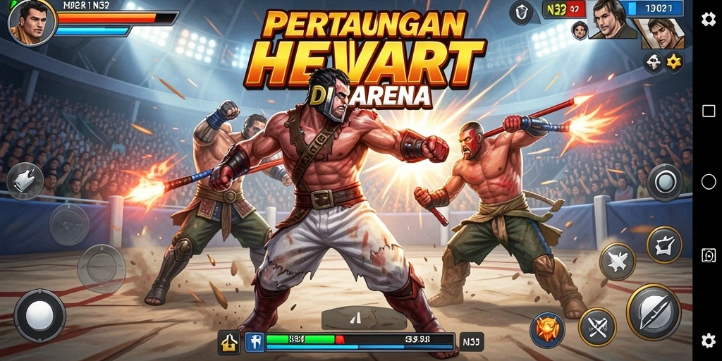 Gameplay N32 yang seru dan menegangkan selama pertarungan.