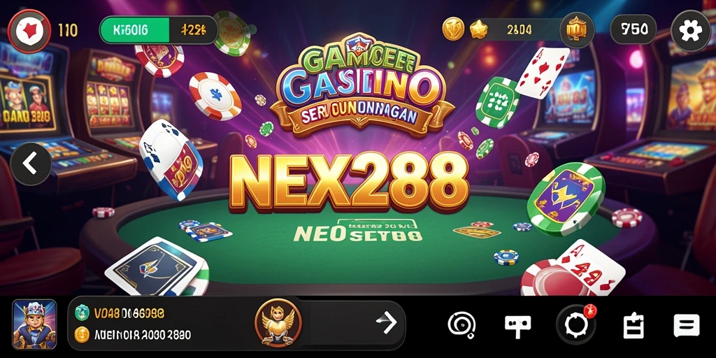 Tampilan gameplay mengasyikkan dari NEX288 dengan fitur Kasino.