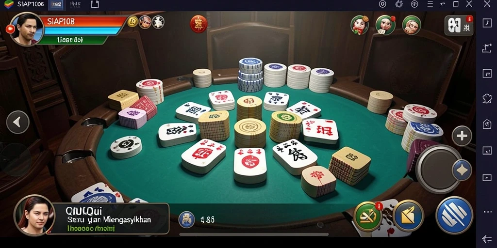 Tampilan menarik gameplay QiuQiu di SIAP108.